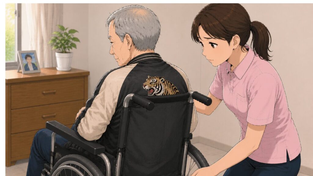 スカジャンを着たおじいさん
