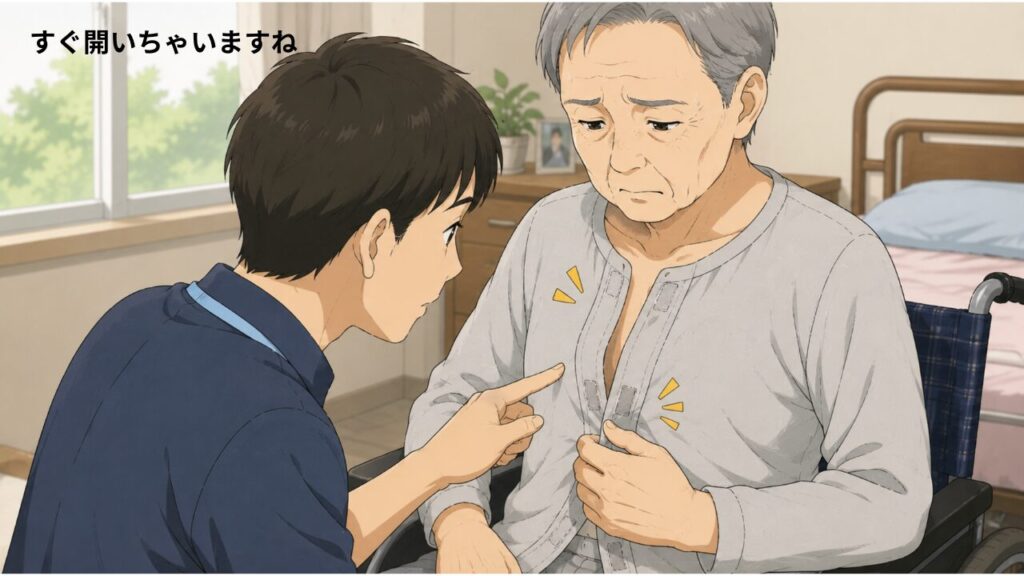 マジックテープの肌着は劣化が速い