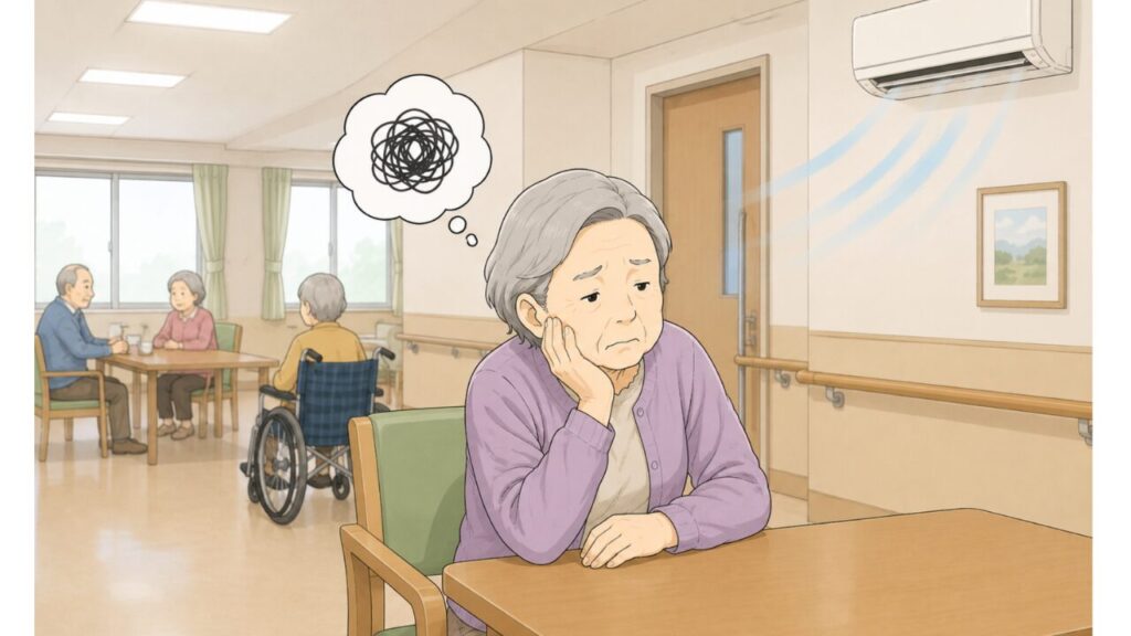 老人ホームで活気がなくなった人