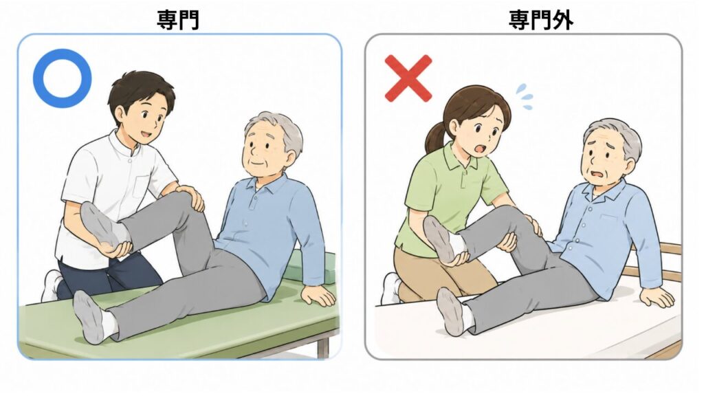 リハは専門員しかしてはいけない