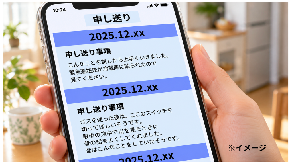 イチロウヘルパー申し送り機能