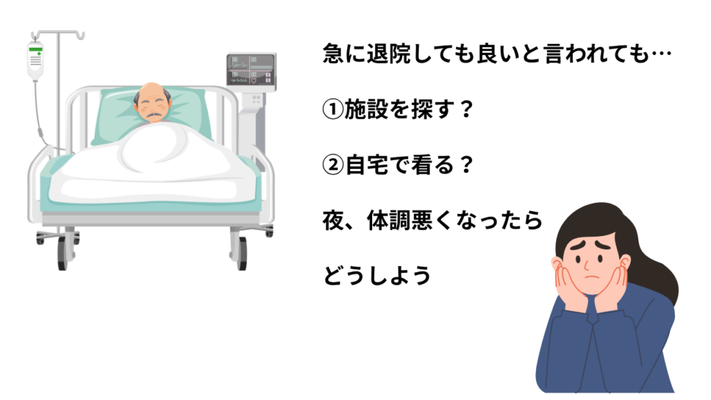 Sudden discharge from hospital