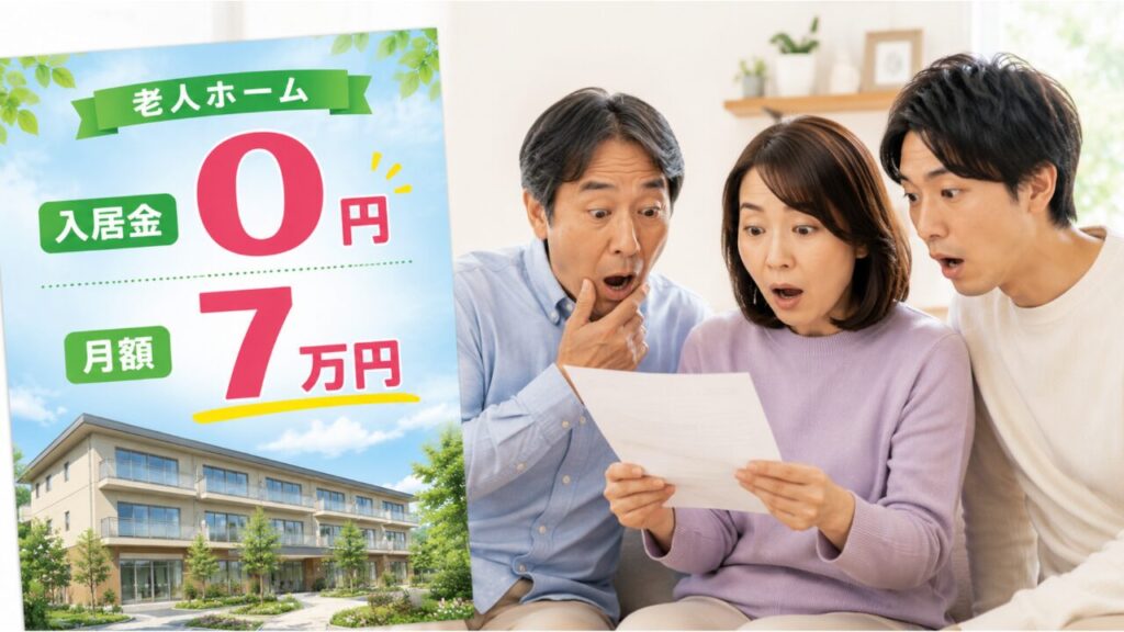 激安老人ホームのチラシ