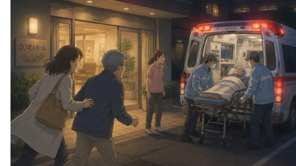 夜間の救急搬送