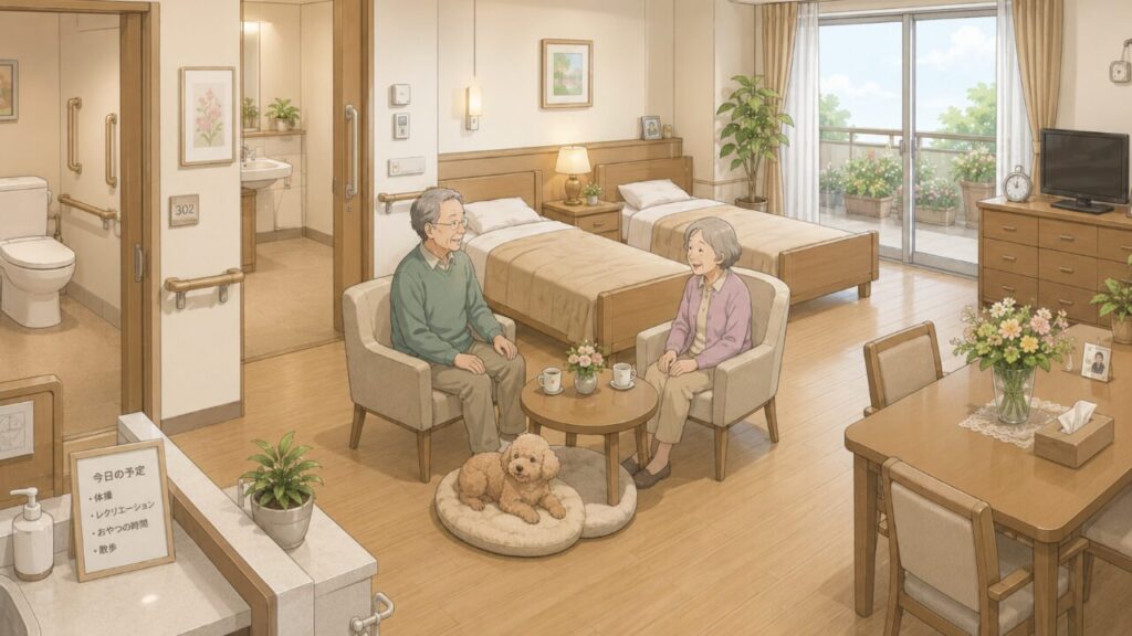 ペットと暮らせる、夫婦で入居できる老人ホーム
